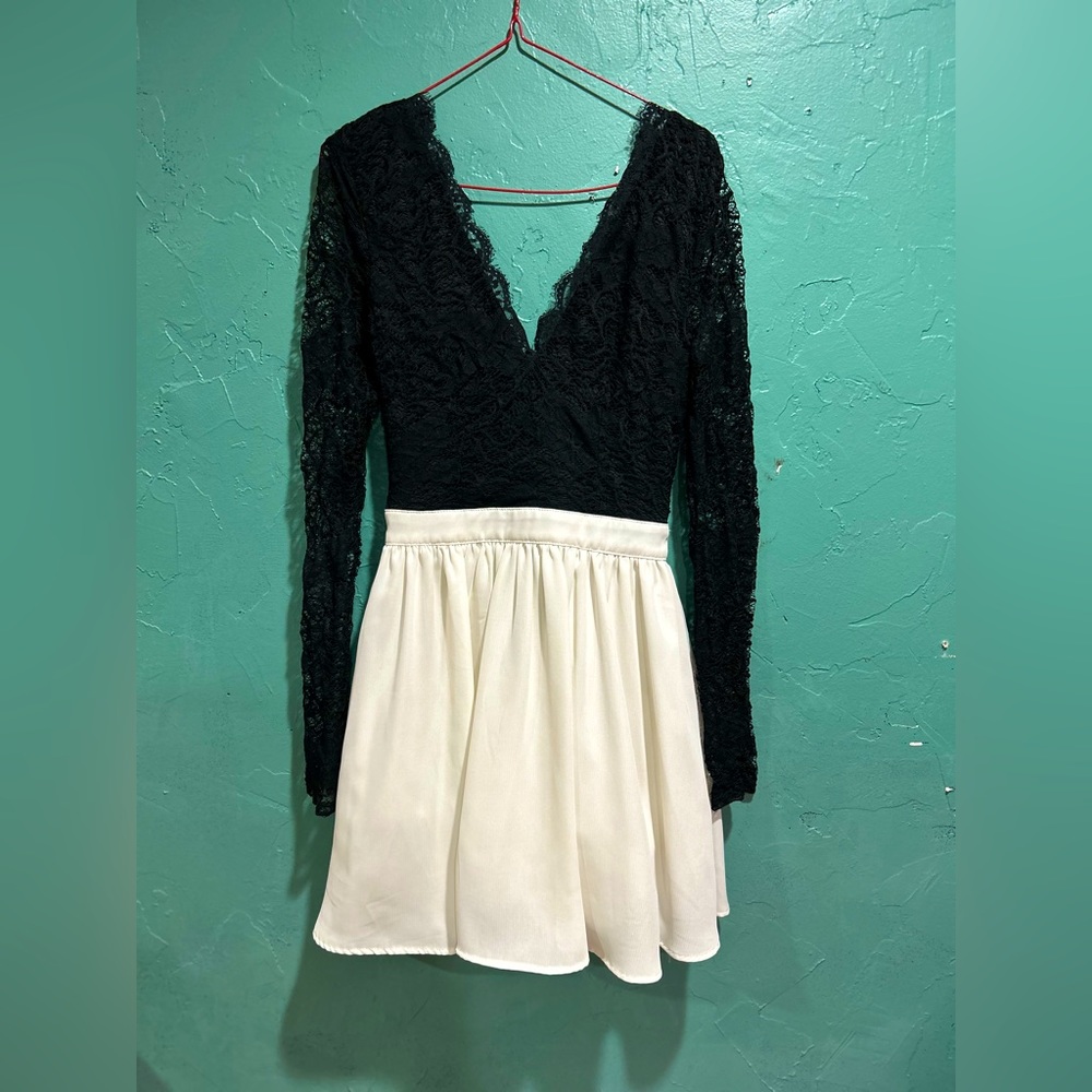 Formal black and white dress size small